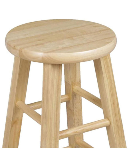 Juego de 4 Taburetes de Cocina PJ Wood 61 cm Natural