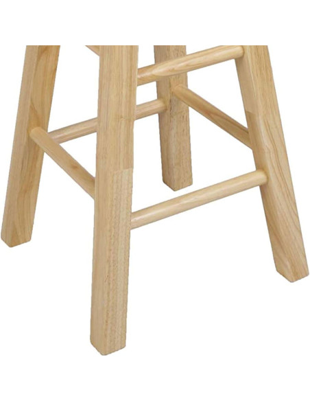 Juego de 4 Taburetes de Cocina PJ Wood 61 cm Natural