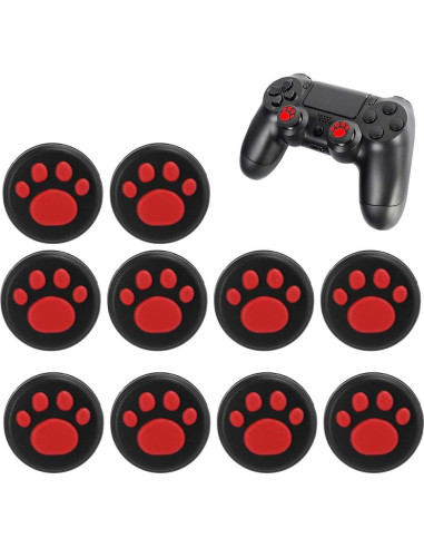 10 Tapas de Silicona para Joystick YOUTHINK Gato Rojo
