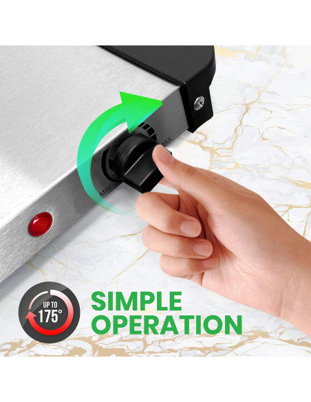 Servidor Buffet Calentador de Comida NutriChef 3 Bandejas 300W