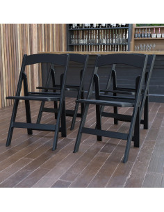 Juego de 4 Sillas Plegables Flash Furniture Negro 453.6 kg 2