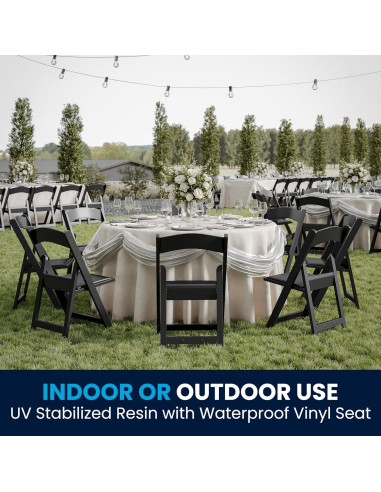 Juego de 4 Sillas Plegables Flash Furniture Negro 453.6 kg