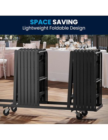 Juego de 4 Sillas Plegables Flash Furniture Negro 453.6 kg