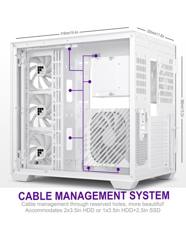 Caja de PC FOIFKIN F300 ATX Mid-Tower Cristal 270 Tipo-C