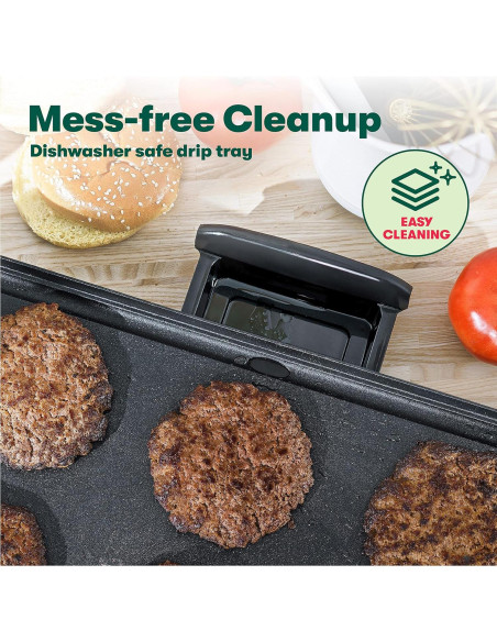 Plancha Eléctrica BELLA 1500W con Bandeja Calentadora 25.4x45.7cm