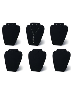 Soporte de Joyería Plegable 7TH VELVET - 6 Piezas Terciopelo Negro