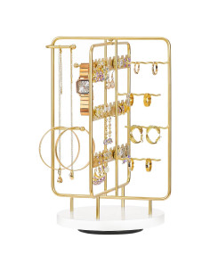 Soporte de Joyería Homde Oro Rotatorio para Tocador 38 cm