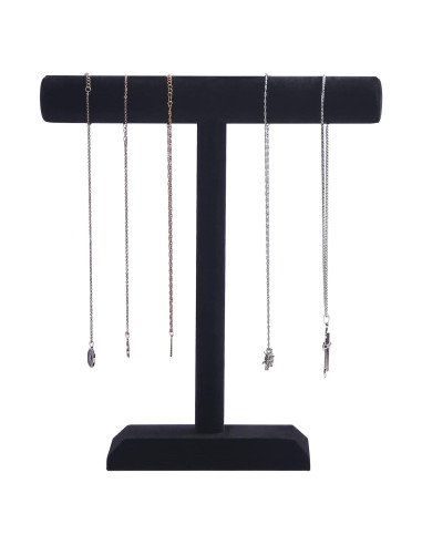 Soporte para Collares Pangkeep de Terciopelo Negro 35 cm