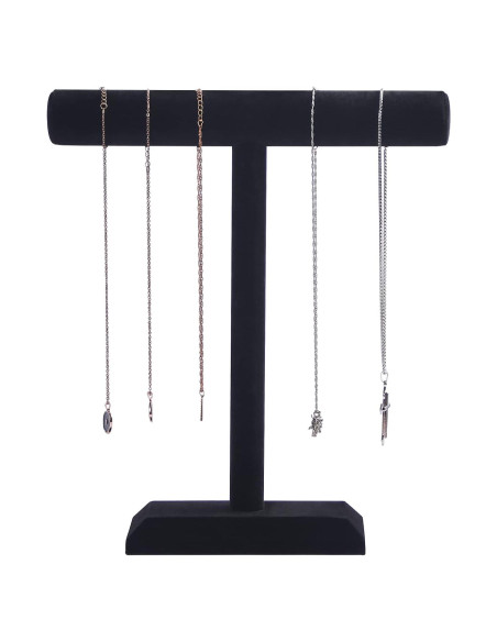 Soporte para Collares Pangkeep de Terciopelo Negro 35 cm