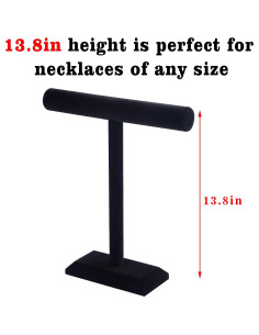 Soporte para Collares Pangkeep de Terciopelo Negro 35 cm 2