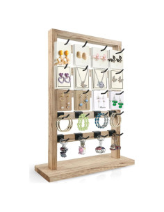 Soporte de Joyería Fumingpal de Madera 5 Niveles 20 Ganchos