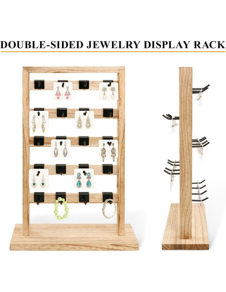 Soporte de Joyería Fumingpal de Madera 5 Niveles 20 Ganchos