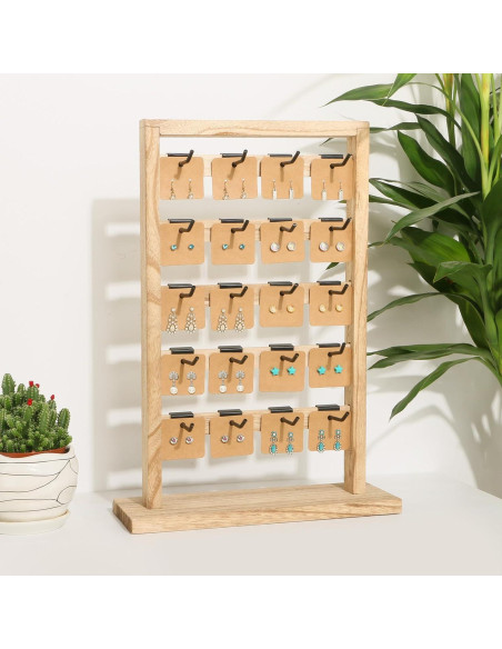 Soporte de Joyería Fumingpal de Madera 5 Niveles 20 Ganchos