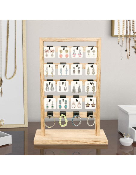 Soporte de Joyería Fumingpal de Madera 5 Niveles 20 Ganchos