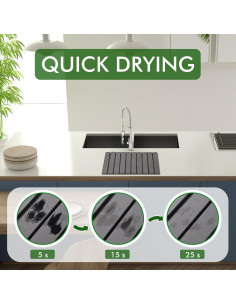 Alfombrilla de Secado de Piedra Oxydrily 42.7x33 cm Antideslizante 2