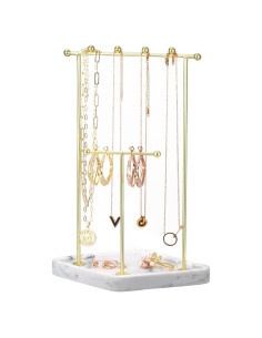 Soporte Organizador de Joyería Emibele con Bandeja de Resina