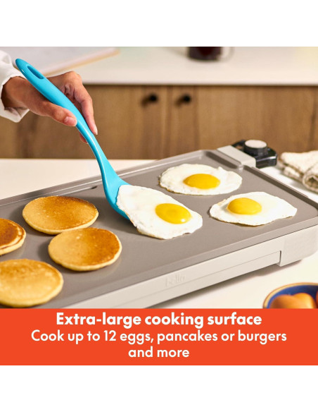 Plancha Eléctrica Bella 10" x 20" Cerámica 1500W con Bandeja