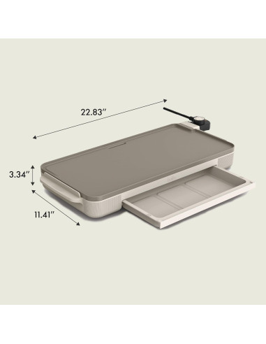 Plancha Eléctrica Bella 10" x 20" Cerámica 1500W con Bandeja