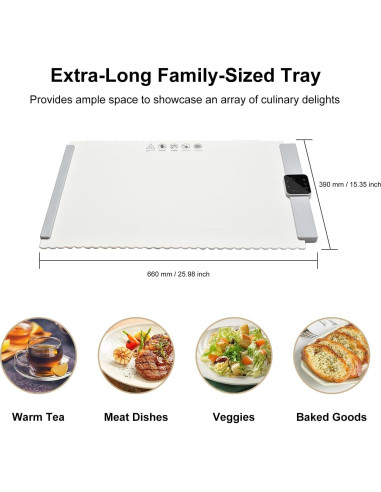 Bandeja Calentadora Eléctrica Edicc S-501 Plegable 1.57kg