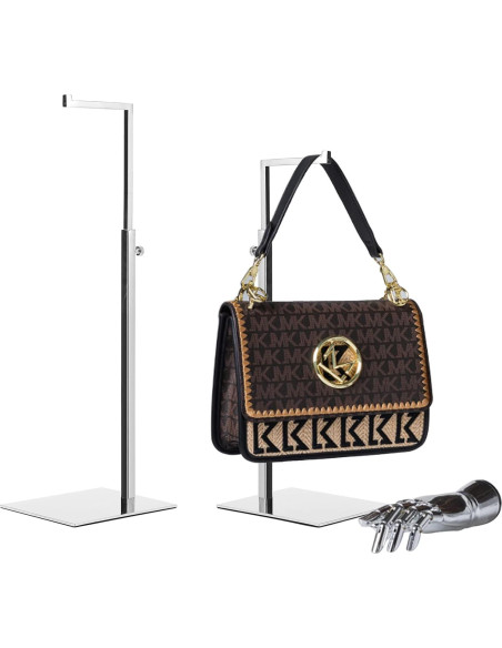 Soportes de Exhibición para Bolsos K KAIDIYIN Ajustables Plateados Soportes de Exhibición para Bolsos K KAIDIYIN Ajustables Plateados