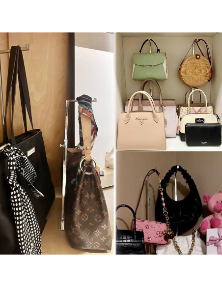 Soportes de Exhibición para Bolsos K KAIDIYIN Ajustables Plateados Soportes de Exhibición para Bolsos K KAIDIYIN Ajustables Plateados