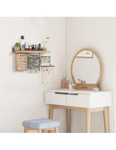 Organizador de Joyería Colgante SOLIMINTR 4 en 1 con Estante