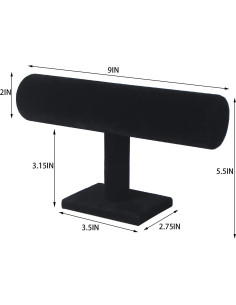 Soporte para Pulseras Coward de Terciopelo Negro Desmontable 2