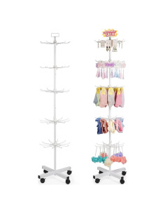 Soporte de Exhibición de Metal Exttlliy 5 Niveles Blanco