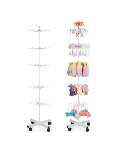 Soporte de Exhibición de Metal Exttlliy 5 Niveles Blanco