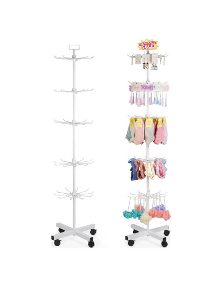 Soporte de Exhibición de Metal Exttlliy 5 Niveles Blanco