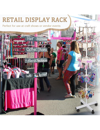 Soporte de Exhibición de Metal Exttlliy 5 Niveles Blanco