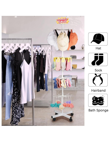 Soporte de Exhibición de Metal Exttlliy 5 Niveles Blanco