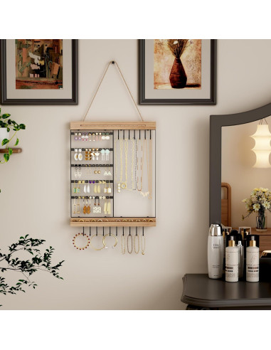 Organizador de Joyería Colgante Feyejade Negro 5 Niveles