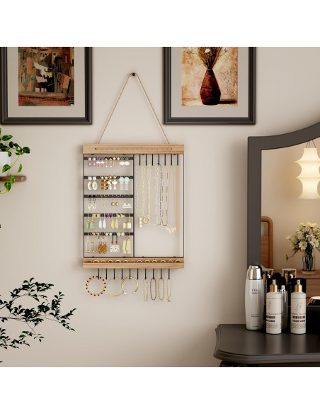 Organizador de Joyería Colgante Feyejade Negro 5 Niveles