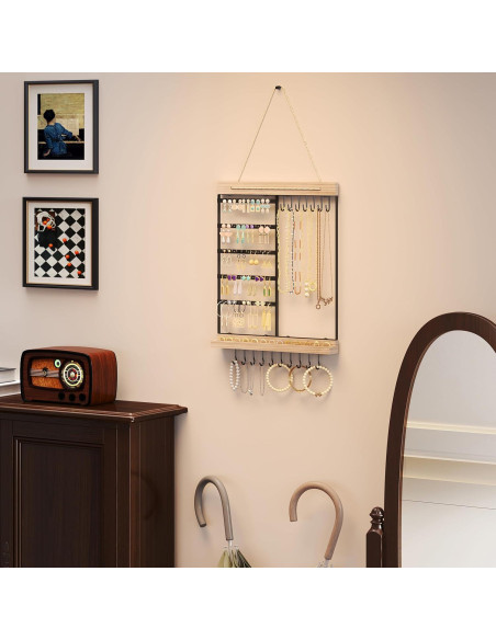 Organizador de Joyería Colgante Feyejade Negro 5 Niveles