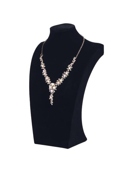 Soporte de Joyería para Collares Coward Terciopelo Negro 22.86 cm