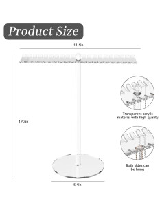 Soporte de Joyería Acrílico HADADER para Collares y Pulseras 2