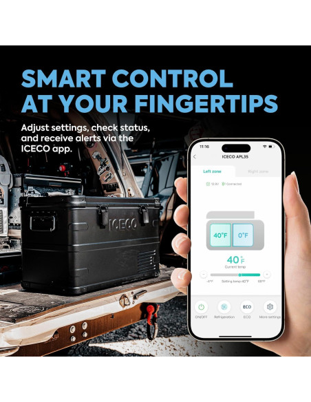 ICECO APL35 Nevera Congelador Portátil 35L 12V Doble Zona