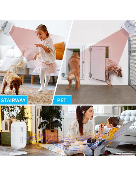 Sensor de Movimiento PIR Inalámbrico Waytronic 1 Receptor 2 Detectores Sensor de Movimiento PIR Inalámbrico Waytronic 1 Receptor 2 Detectores