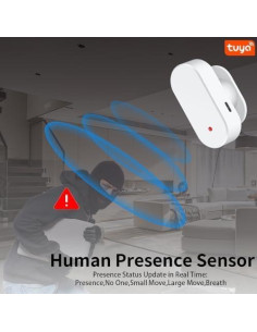 Sensor de Movimiento PIR WiFi Haozee ZG-24G, 9.75m, USB 2