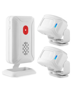 Alarma de Sensor de Movimiento Cruxer Inalámbrica 2 Sensores 1 Receptor