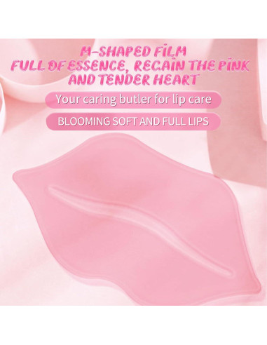 30 Mascarillas Labiales Hidratantes Felico - Colágeno Rosa y Fresa