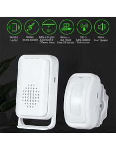 Detector de Movimiento Inalámbrico Enegg ENSF20R para Seguridad 2