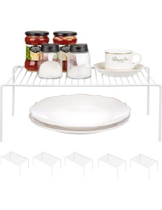 Juego de 6 estantes de alambre GEDLIRE para gabinete blanco 2