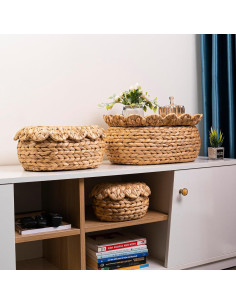 Juego de 3 Cestas de Almacenamiento KOLWOVEN de Mimbre 2