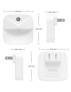 Luz Nocturna Enchufada KINUR LED Roja con Sensor Automático 2