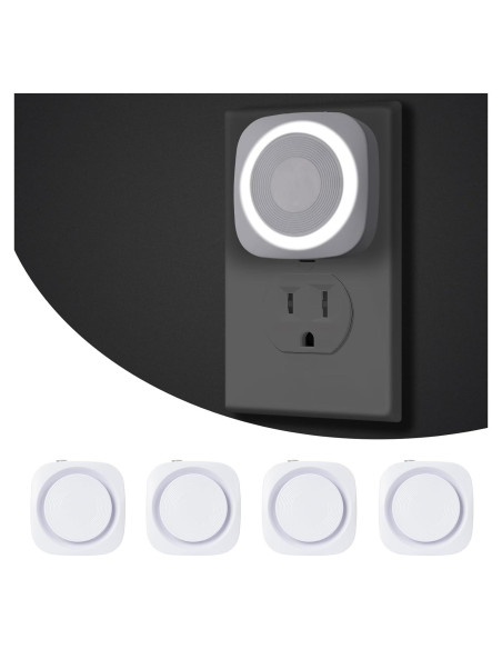 Luces Nocturnas LED Enchufables Weekuu, Regulables, 4 Paquetes