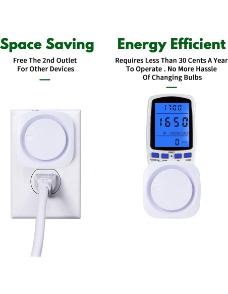 Luces Nocturnas LED Enchufables Weekuu, Regulables, 4 Paquetes