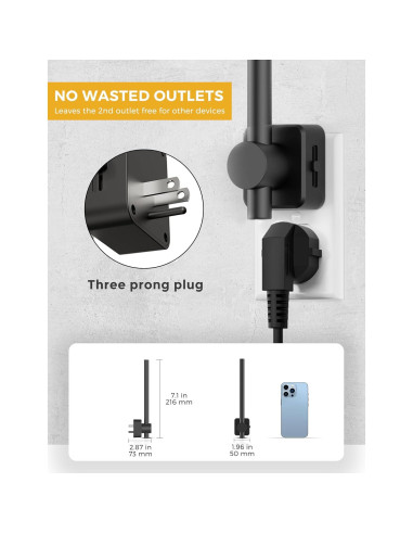 Luz Nocturna LED Regulable LOHAS 2 Paquete 200LM Negro 3000K