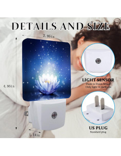Luz Nocturna LED Flor de Loto SLHFDKL con Sensor Automático 0.5W 2